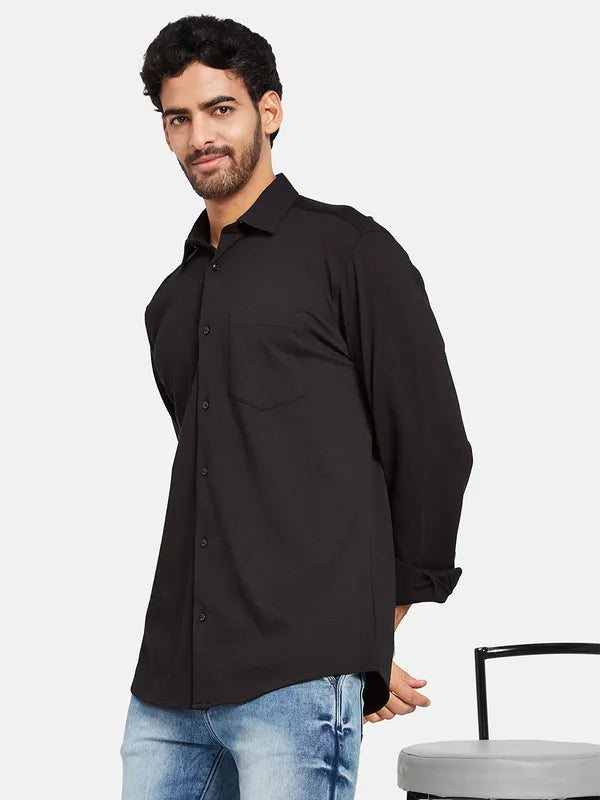 Mettle Men Black Casual Shirt