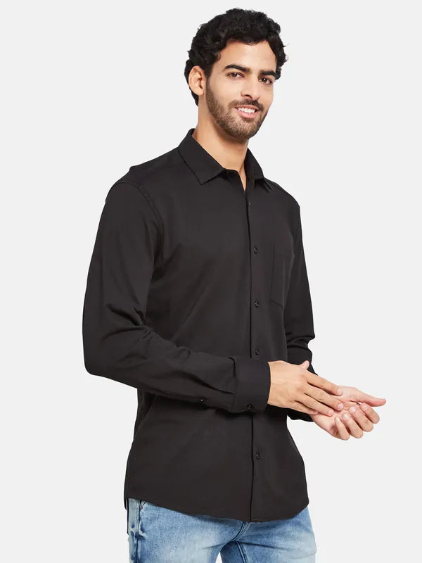 Mettle Men Black Casual Shirt