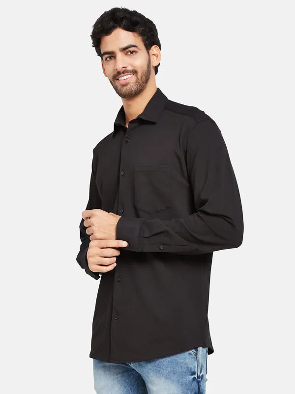 Mettle Men Black Casual Shirt