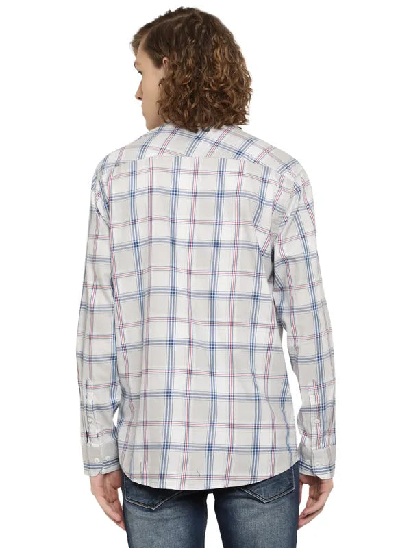 Mettle Men Tartan Checks Cotton Casual Shirt