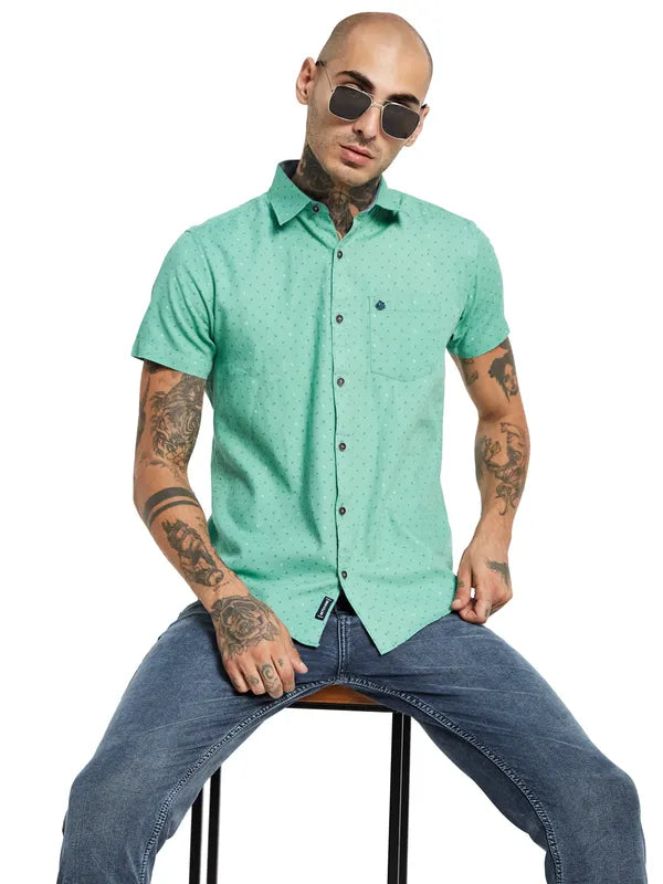 Mettle Men Printed Cotton Casual Shirt