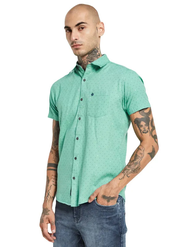 Mettle Men Printed Cotton Casual Shirt