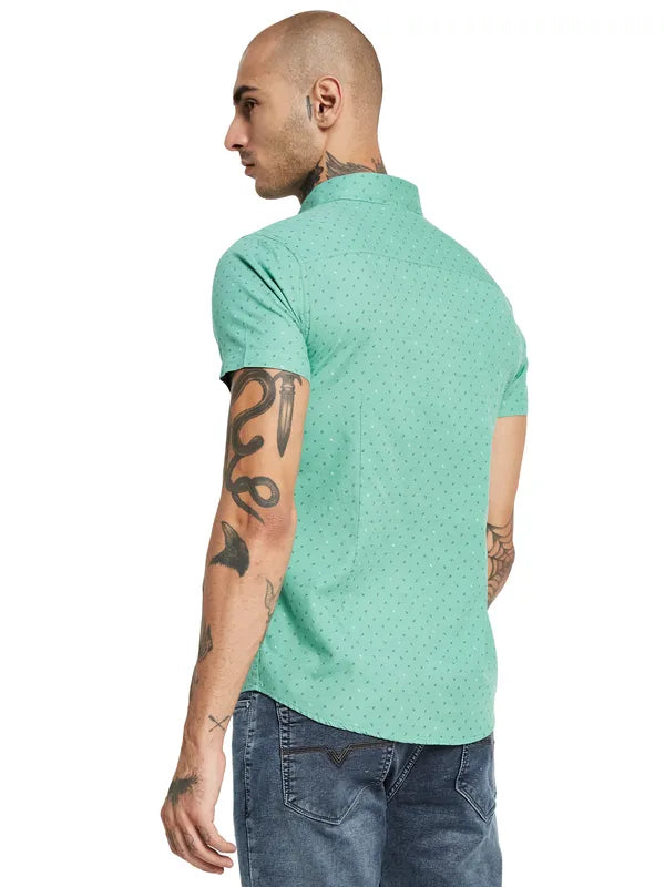 Mettle Men Printed Cotton Casual Shirt