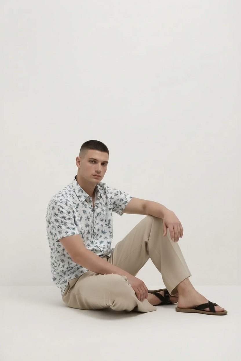 Men Floral Printed Casual Shirt