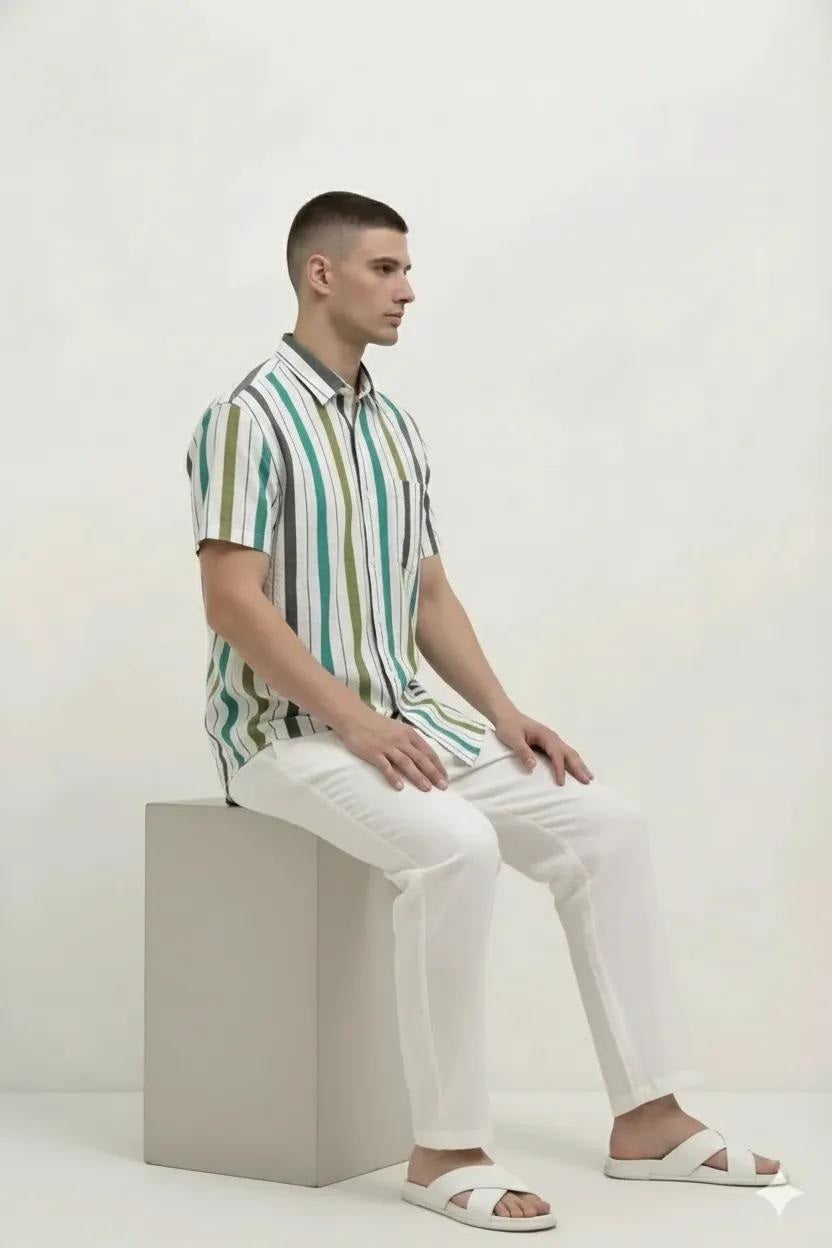 Men Striped Casual Shirt