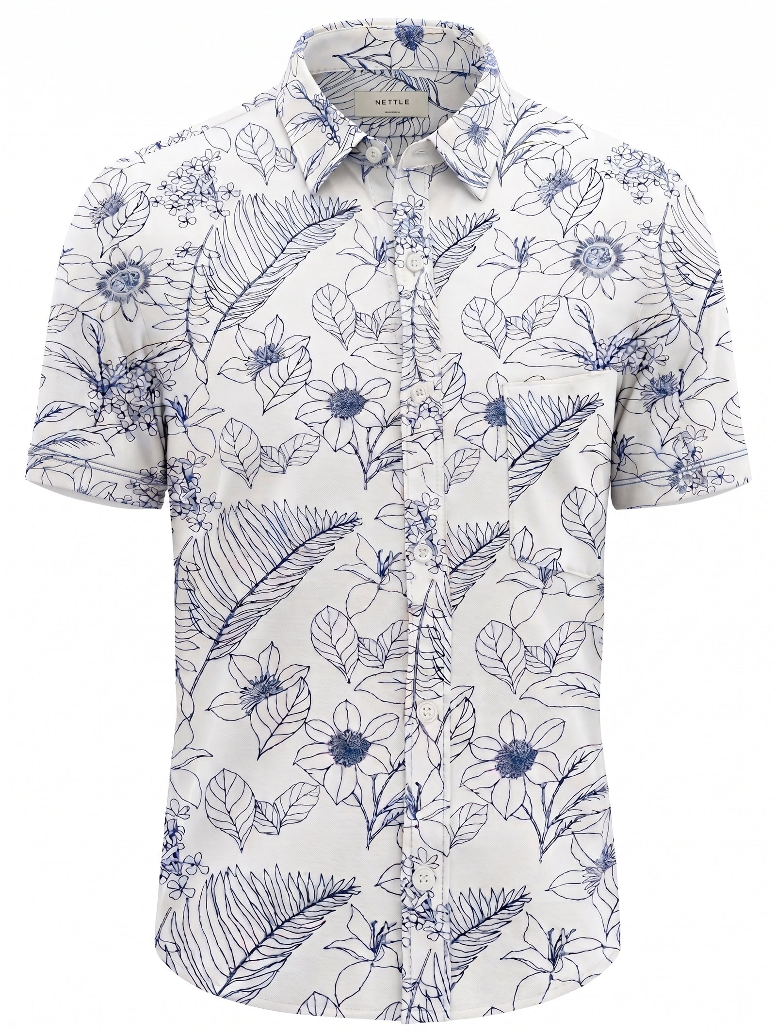 Men Air-Force Floral Printed Casual Shirt