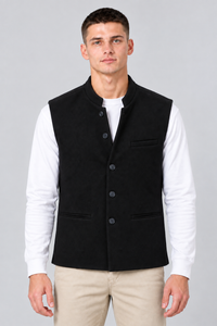 Men’s Regular Fit Waistcoat – Black