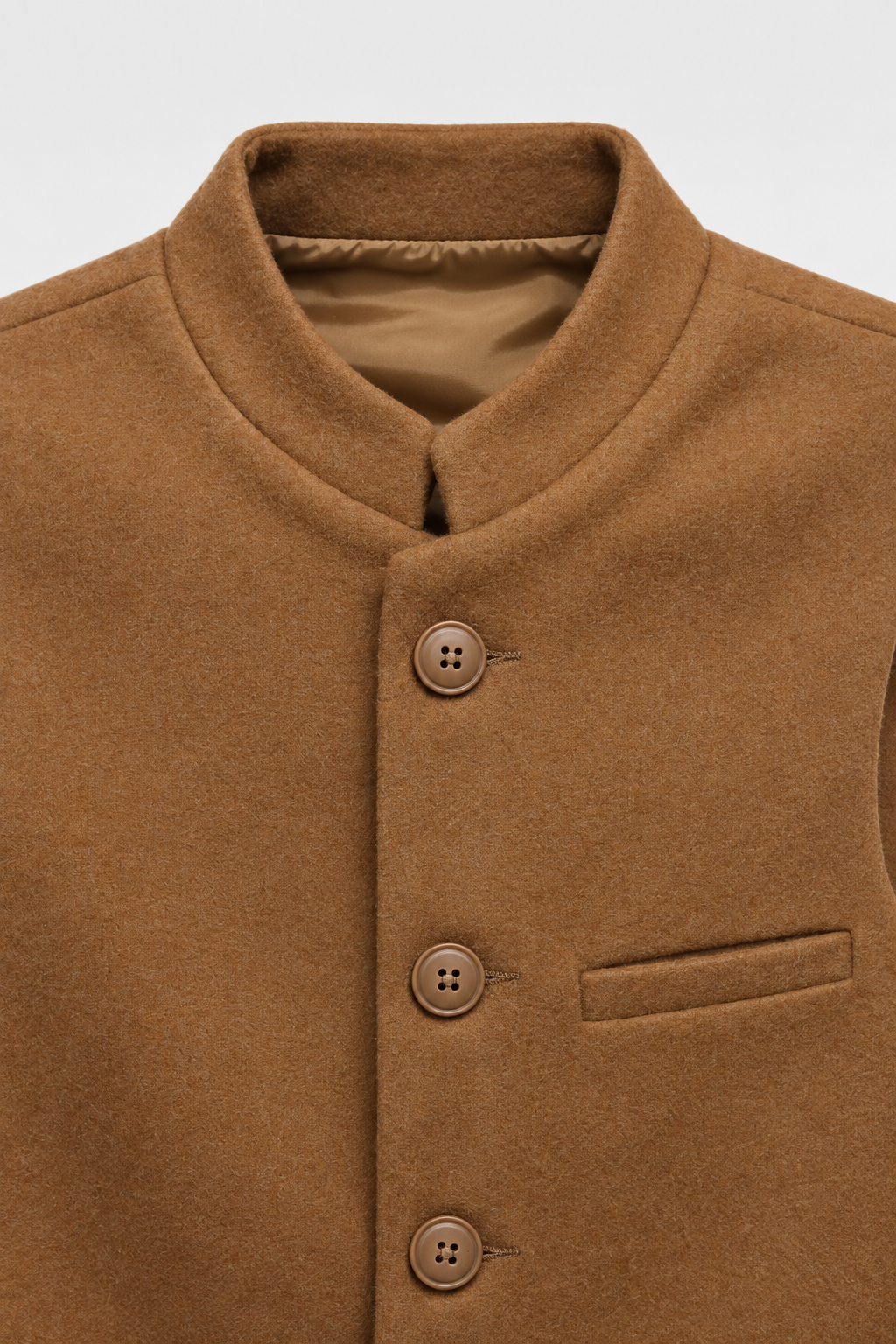 Men’s Regular Fit Nehru Waistcoat – Espresso