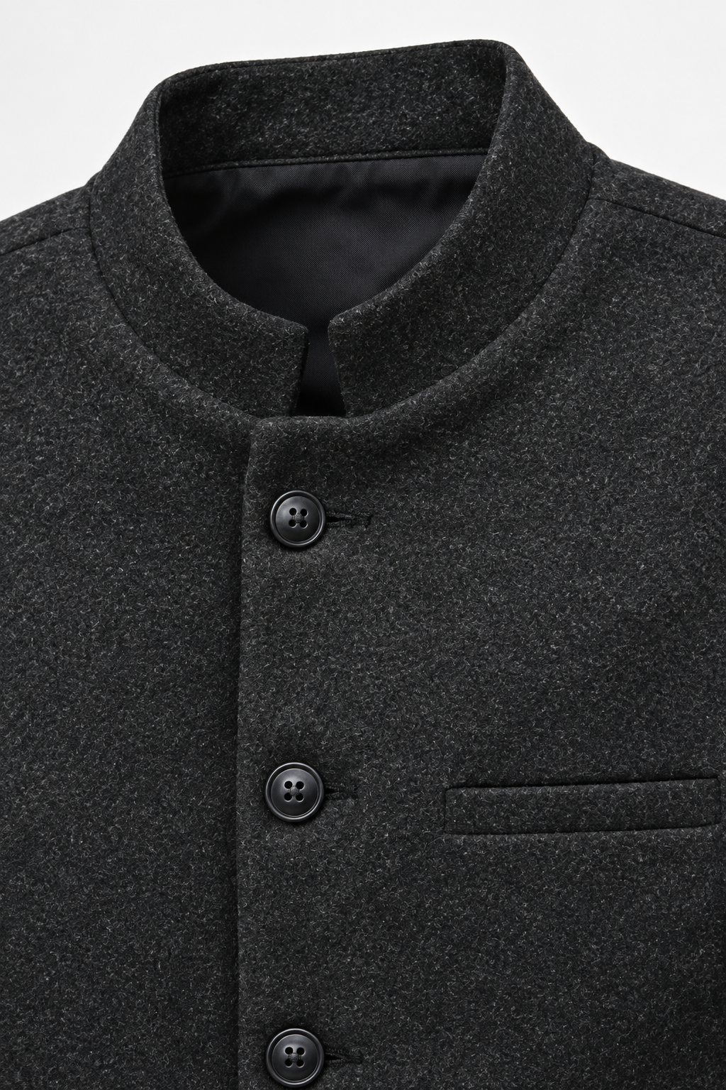 Men’s Regular Fit Nehru Waistcoat – Heather