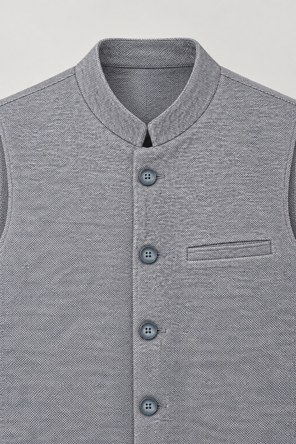 Men’s Sky Blue Bird’s Eye Knitted Waistcoat – Regular Fit