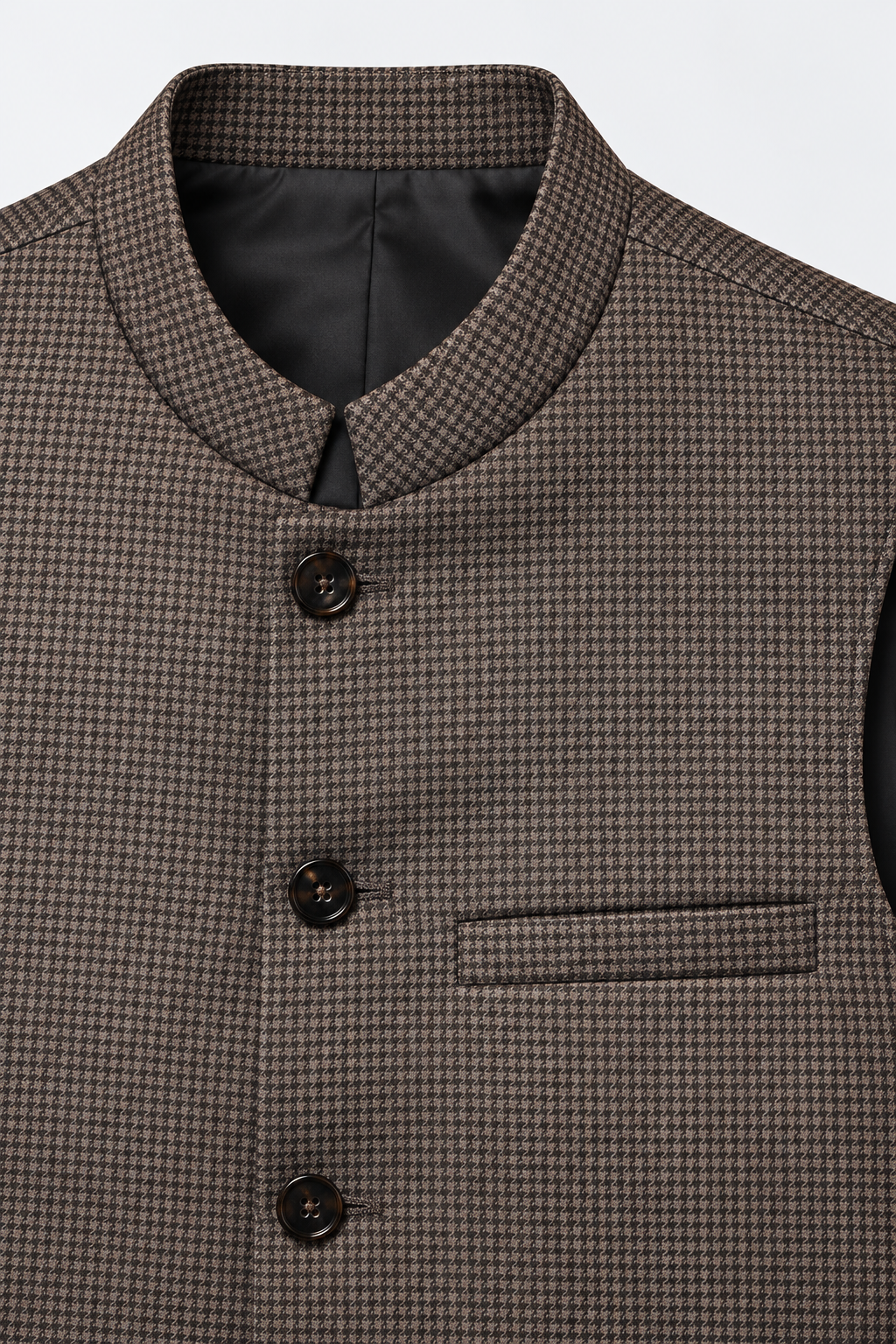Men’s Espresso Tweed Waistcoat – Regular Fit