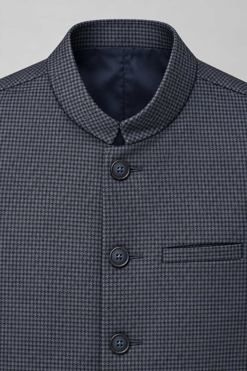 Men’s Navy Tweed Waistcoat – Regular Fit