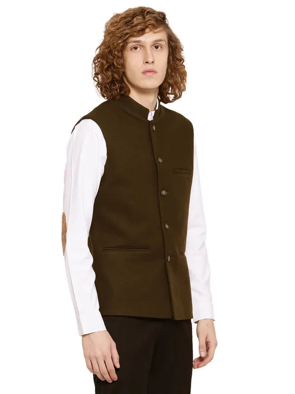 Mettle Men Olive Green Waistcoat