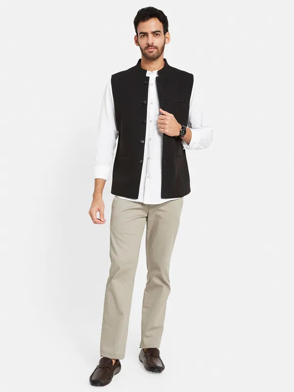 Cotton Linen Nehru Jacket