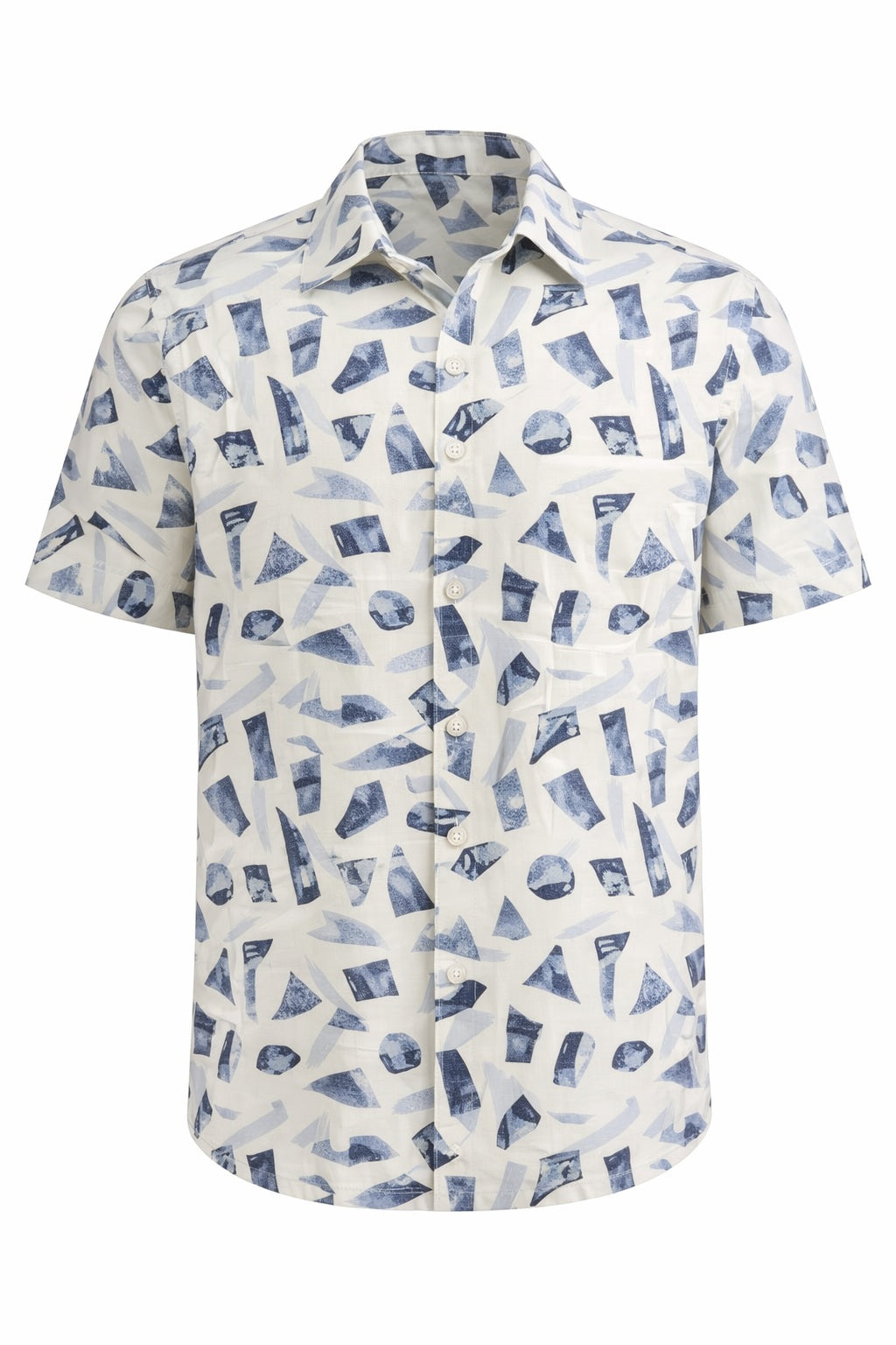 Men Denim Printed Casual Shirt