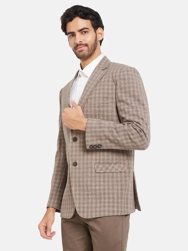 Single Breasted Notched Lapel Collar Tweede Blazer