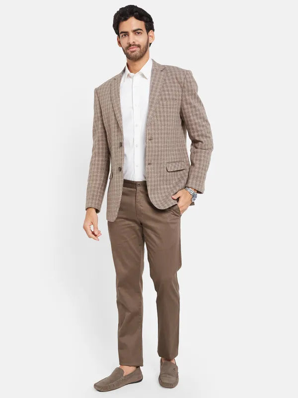 Single Breasted Notched Lapel Collar Tweede Blazer