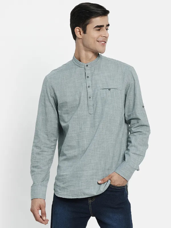 Men Grey Casual Shirt