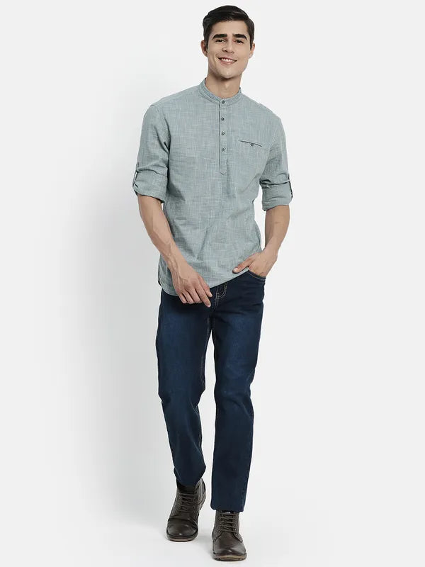 Men Grey Casual Shirt