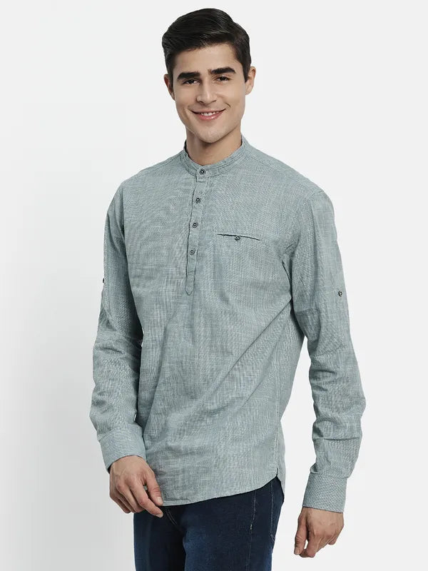 Men Grey Casual Shirt