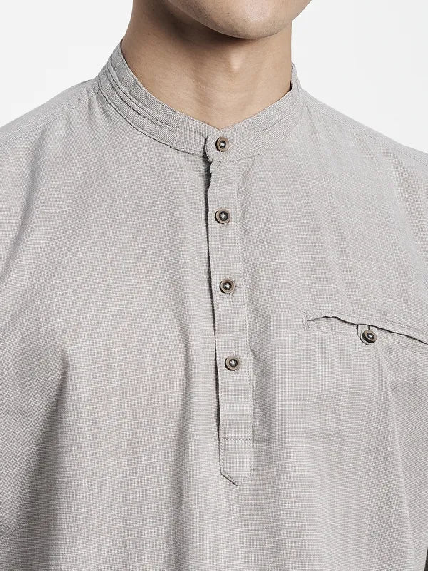 Men Taupe Casual Cotton Shirt