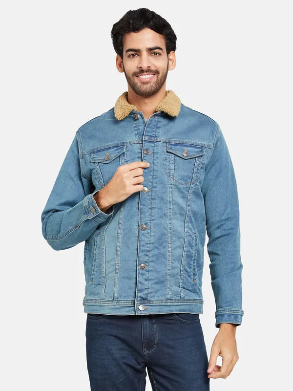 Mettle Men Blue Woven Jacket