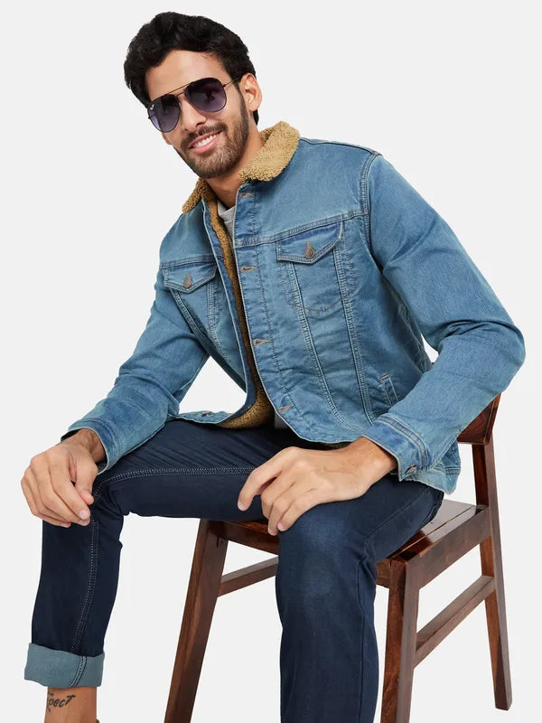 Mettle Men Blue Woven Jacket