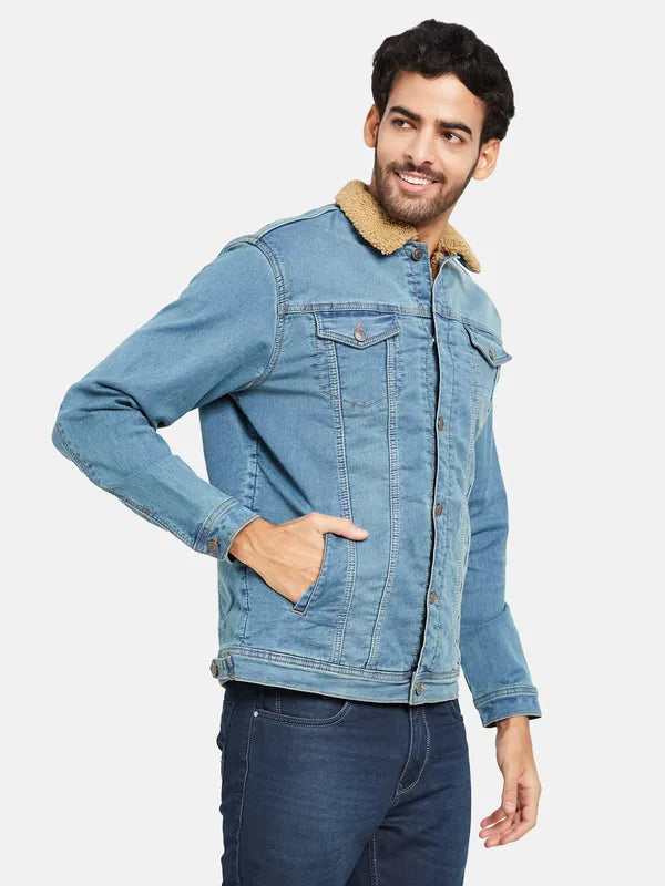 Mettle Men Blue Woven Jacket