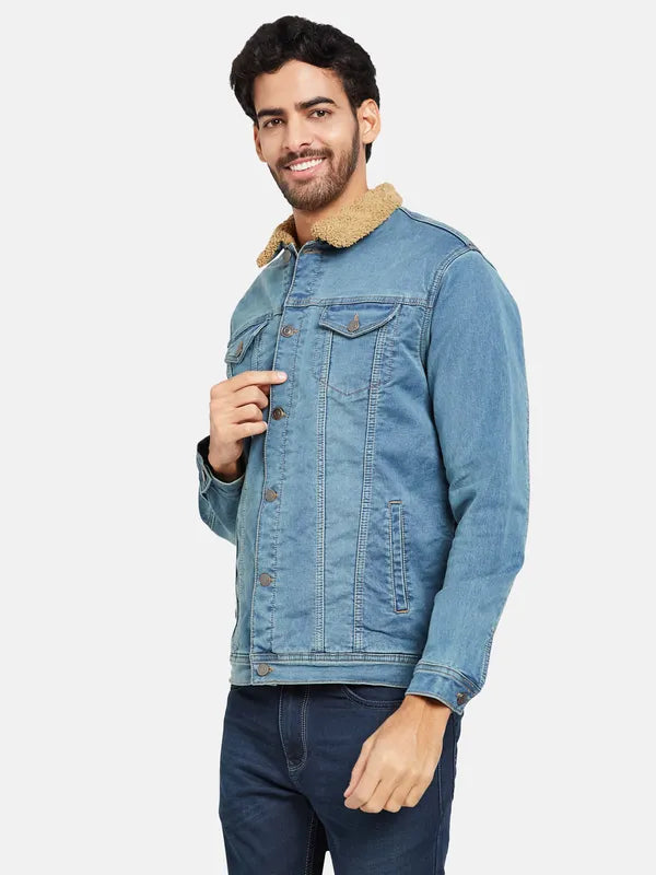 Mettle Men Blue Woven Jacket