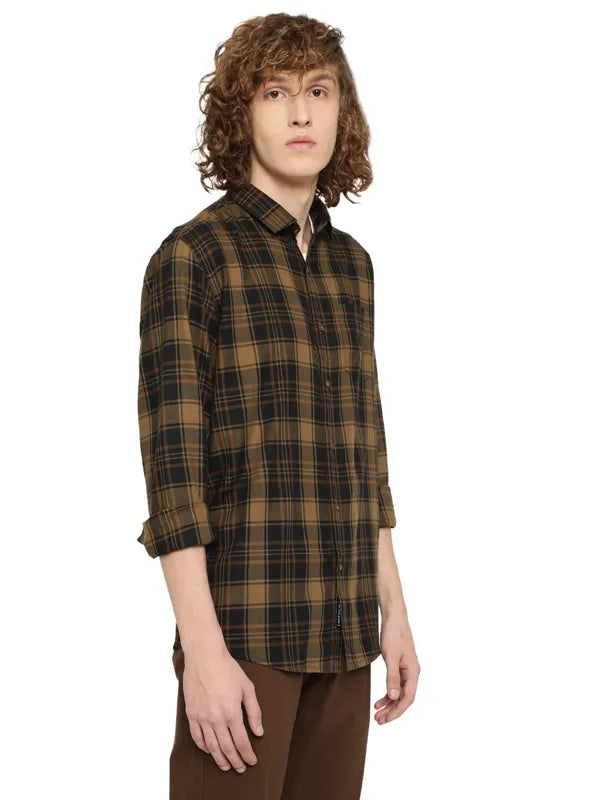 Mettle Men Tartan Checks Cotton Casual Shirt