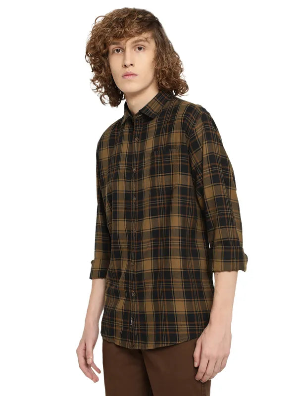 Mettle Men Tartan Checks Cotton Casual Shirt