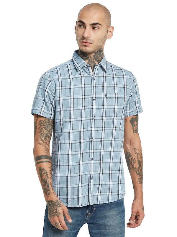 Mettle Checked Short Sleeve Cotton Casual Shirt