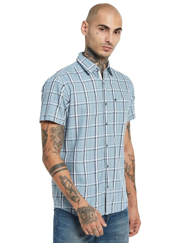 Mettle Checked Short Sleeve Cotton Casual Shirt