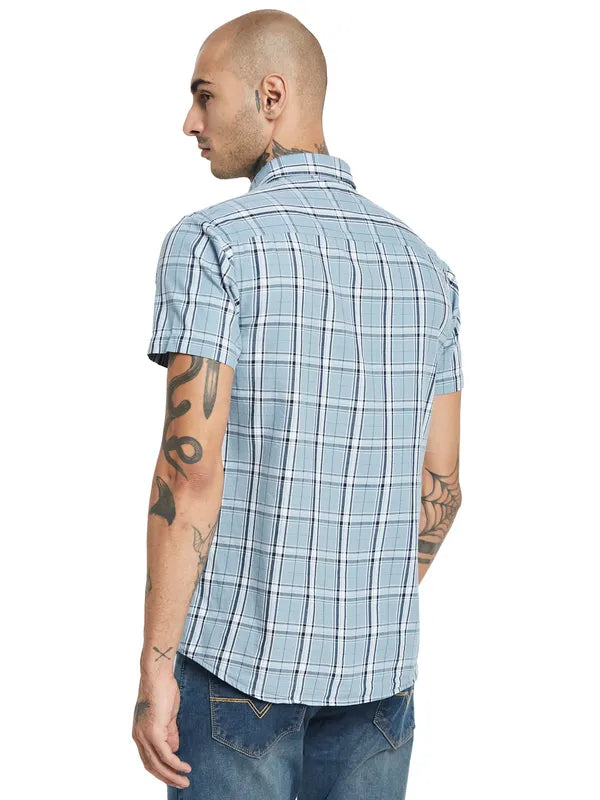 Mettle Checked Short Sleeve Cotton Casual Shirt