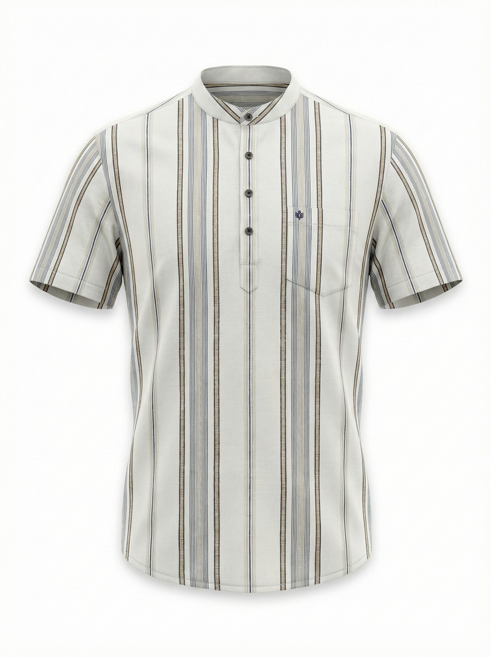 Men Natural Multi Stripes Striped Casual Shirt