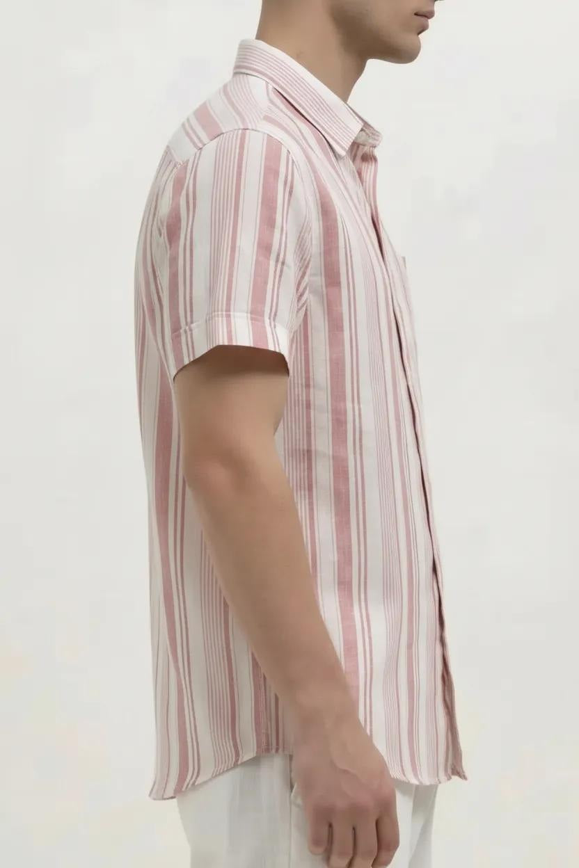 Men Redwood Striped Casual Shirt
