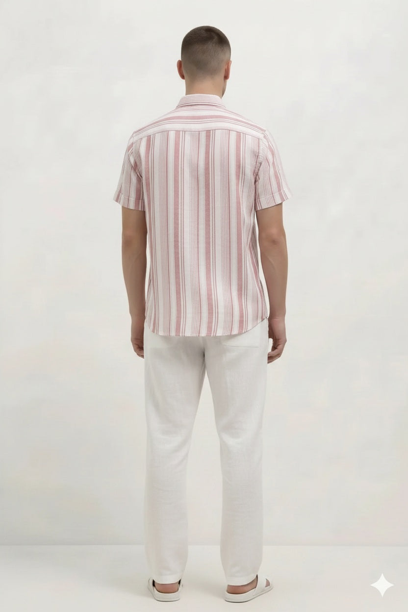 Men Redwood Striped Casual Shirt