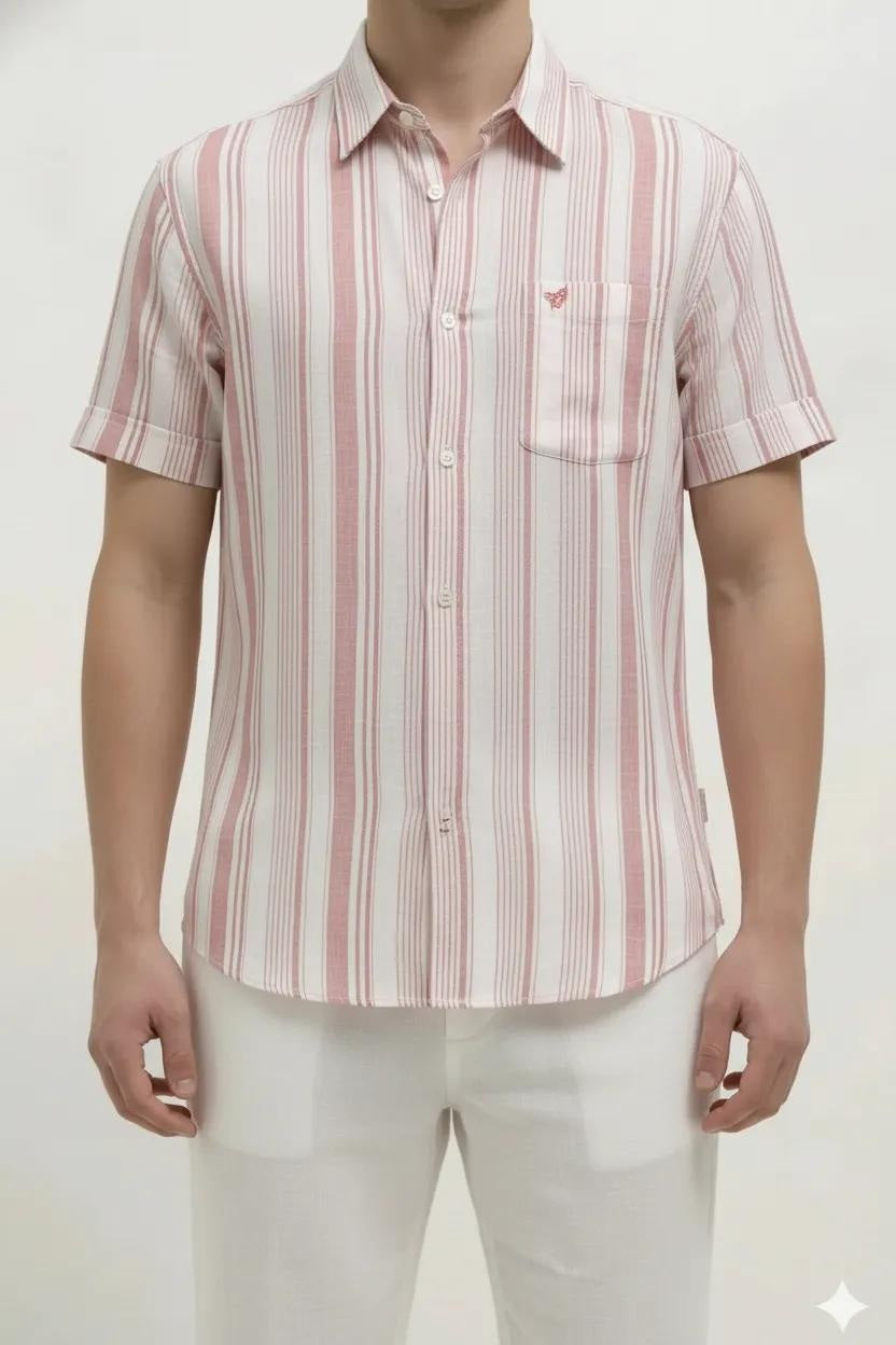 Men Redwood Striped Casual Shirt