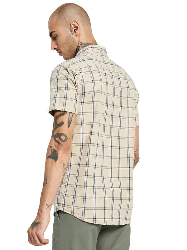 Mettle Checked Short Sleeve Cotton Casual Shirt