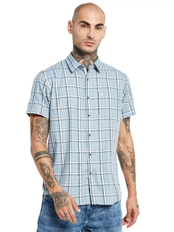 Mettle Tartan Checked Cotton Casual Shirt