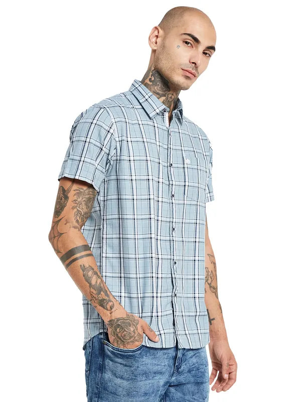 Mettle Tartan Checked Cotton Casual Shirt