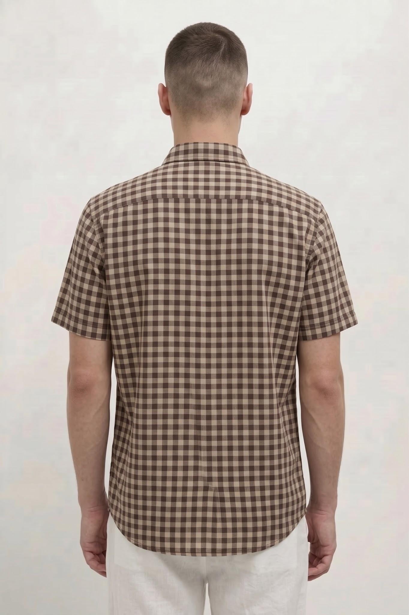 Men Gingham Checks Checked Casual Shirt