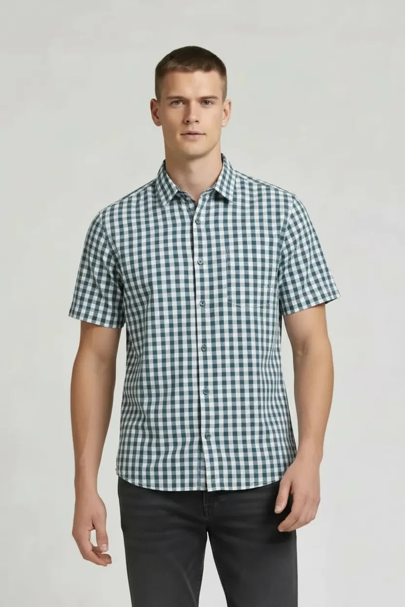 Men Nile Gingham Checks Checked Casual Shirt