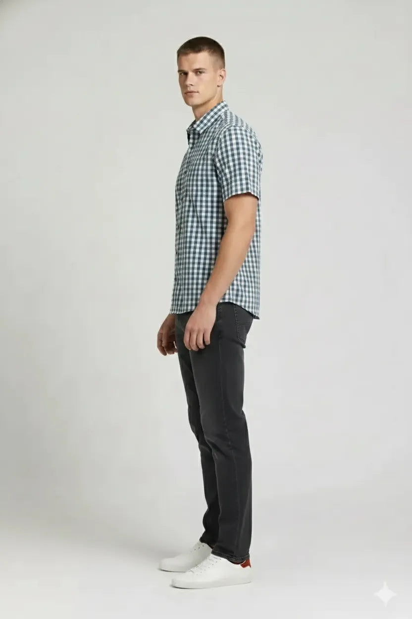 Men Nile Gingham Checks Checked Casual Shirt