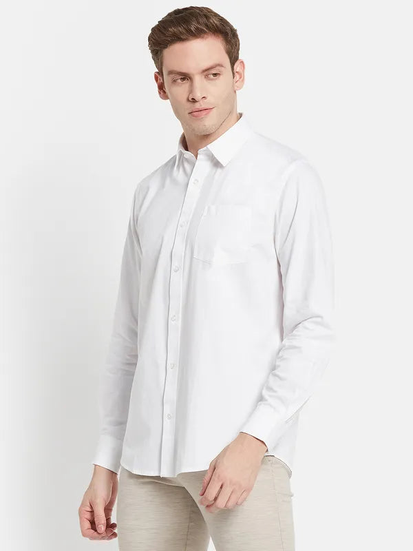 Men White Casual Shirt