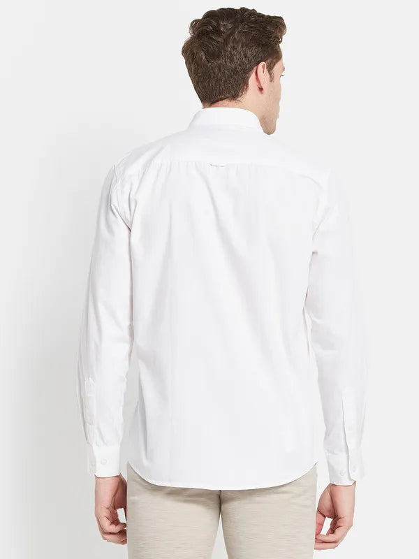 Men White Casual Shirt