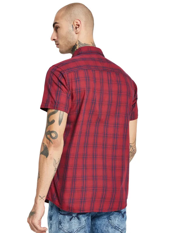 Mettle Tartan Checked Cotton Casual Shirt