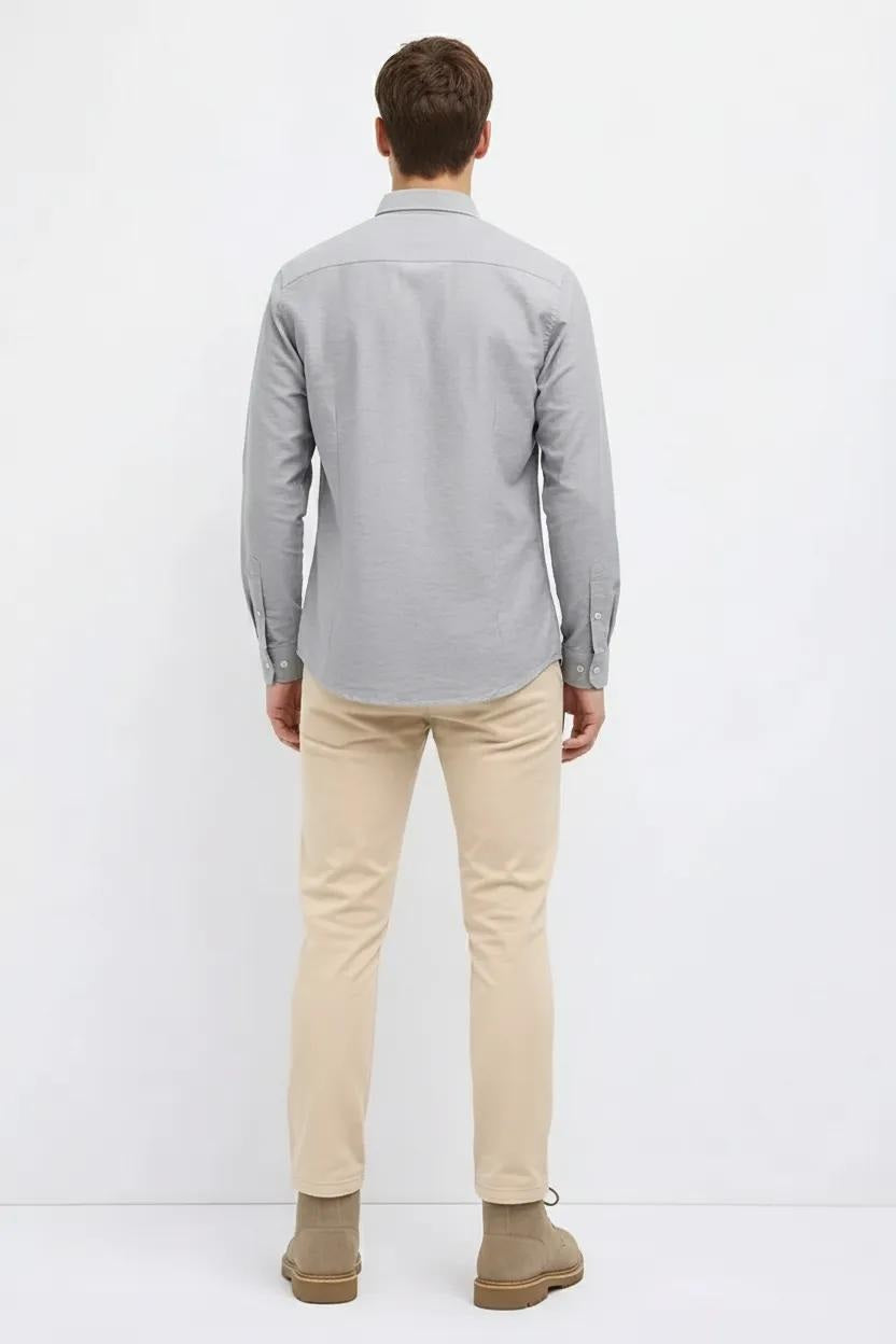 Men Polo Neck Solid Casual Shirt