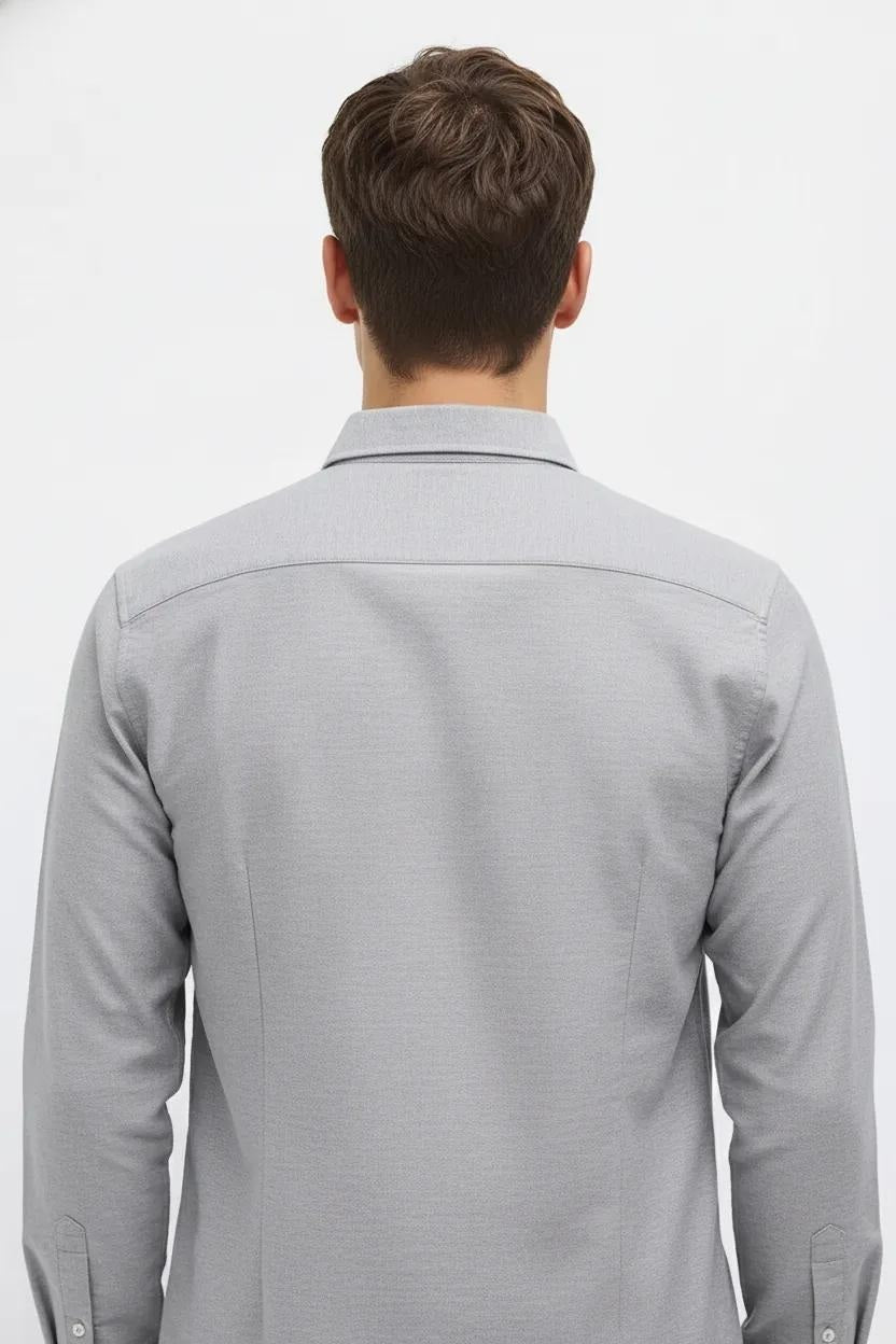 Men Polo Neck Solid Casual Shirt