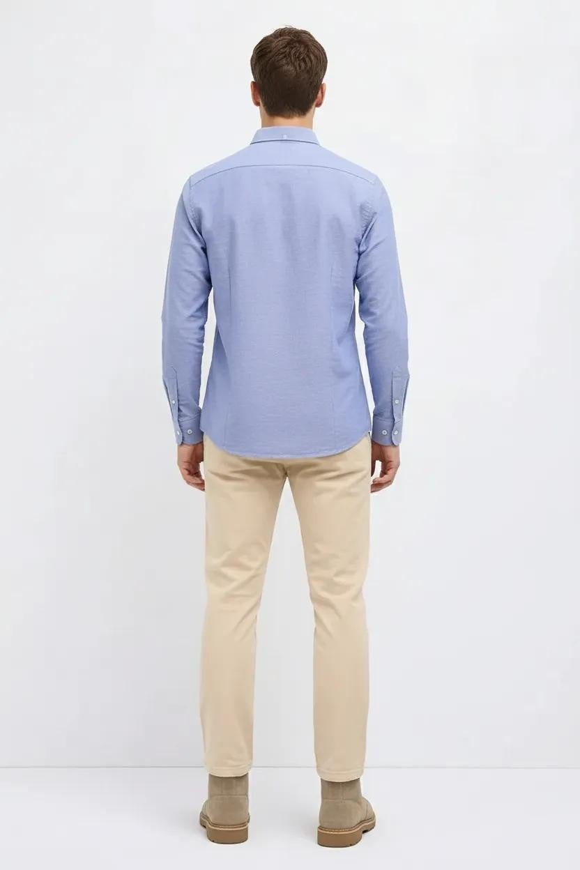Men Polo Neck Solid Casual Shirt